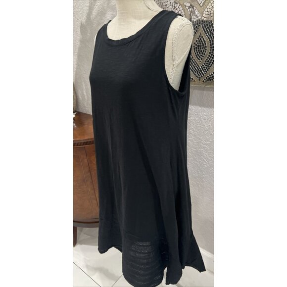 LOGO Lori Goldstein Black Sleeveless Tank Dress Size LP - Picture 2 of 7